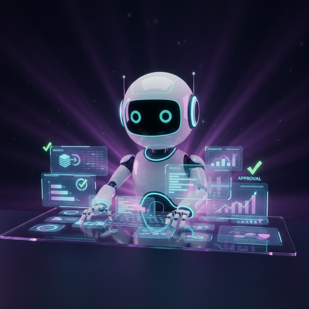 ArtCl AI agent running ERP modules
